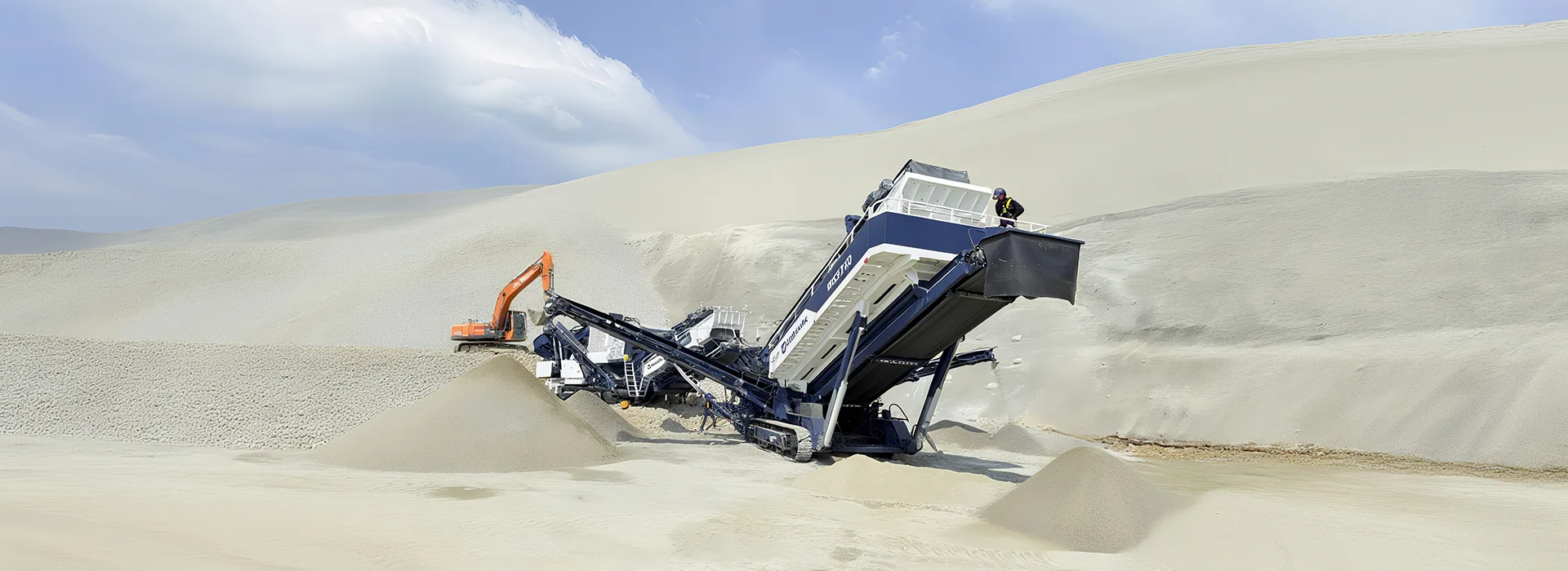 mobile crusher banner sand