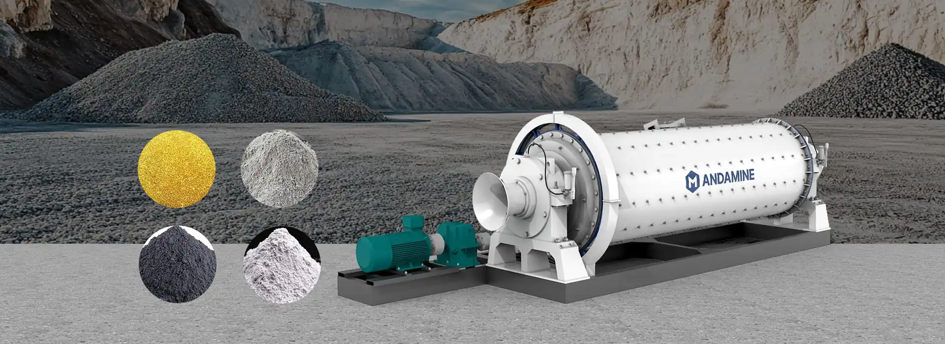 ball mill banner with materials