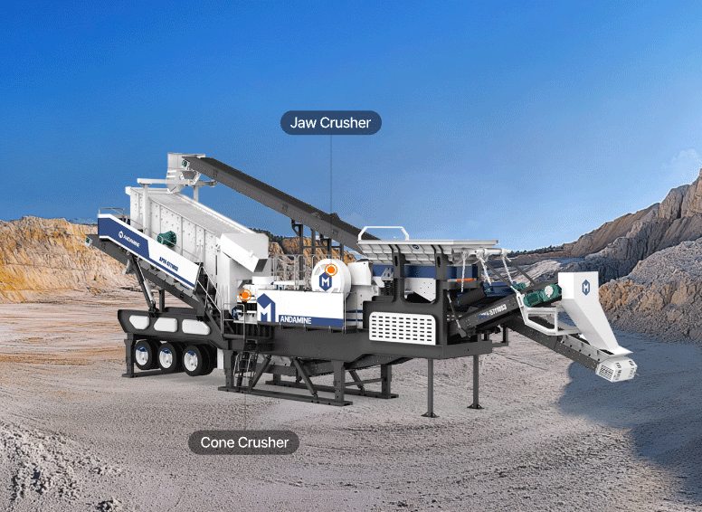 APY4-S mobile crusher working flow