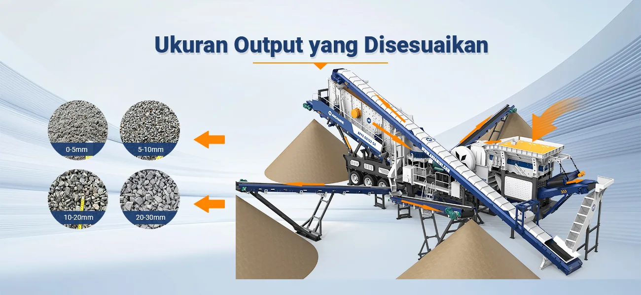 mobile crusher indonesia output size