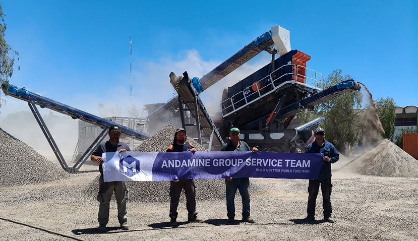 ANDAMINE AJY60 mobile crushing plant installed in Argentina