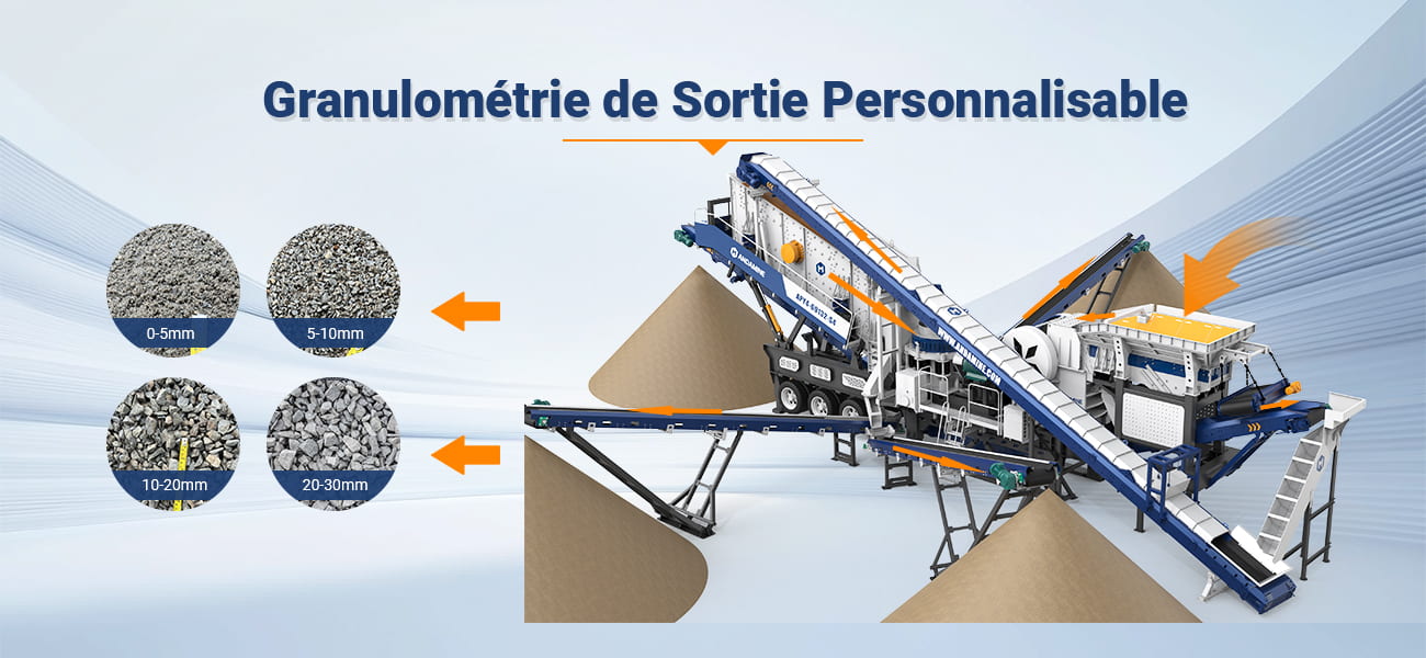 mobile crusher franch final size