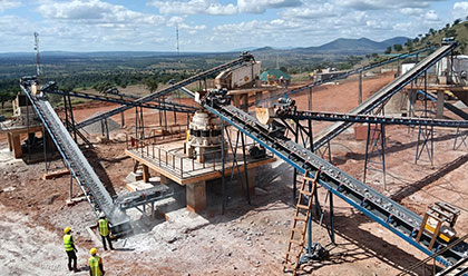 ANDAMINE 120tph stone crushing plant final size in tanzania