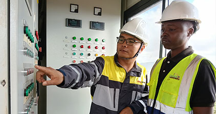 ANDAMINE 120tph stone crushing plant on site service in Tanzania