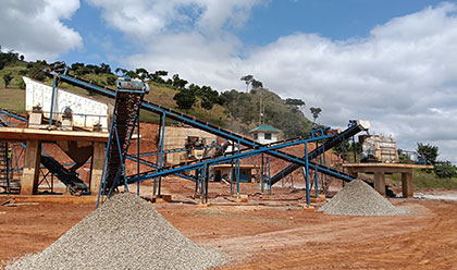 ANDAMINE 120tph stone crushing plant final size in tanzania