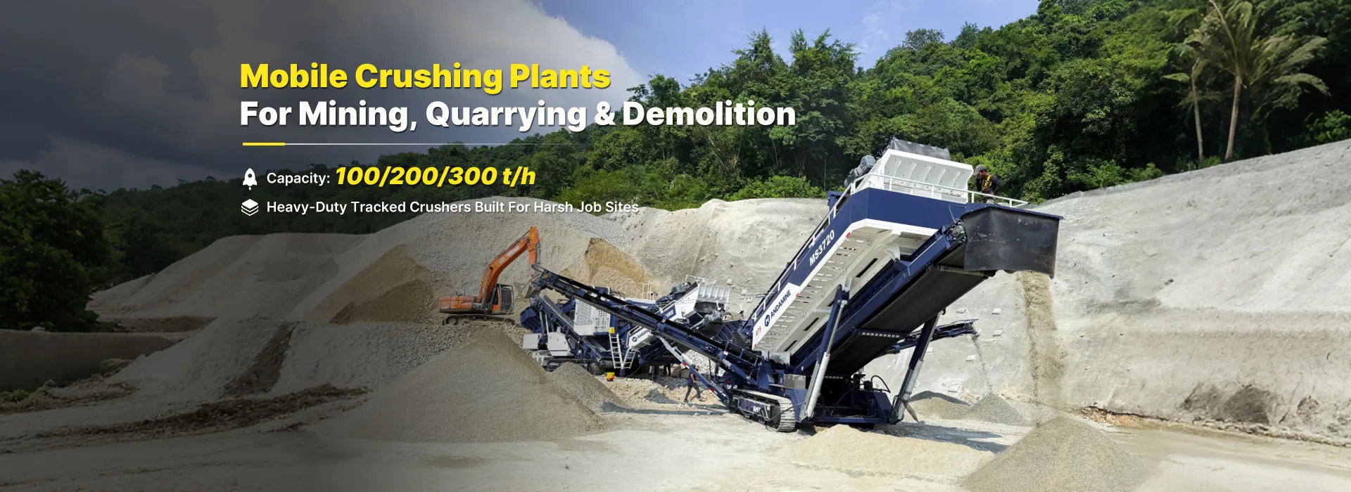 crawler mobile crusher for quarry