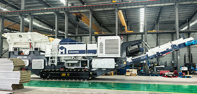 ANDAMINE mobile crusher in factory for sale