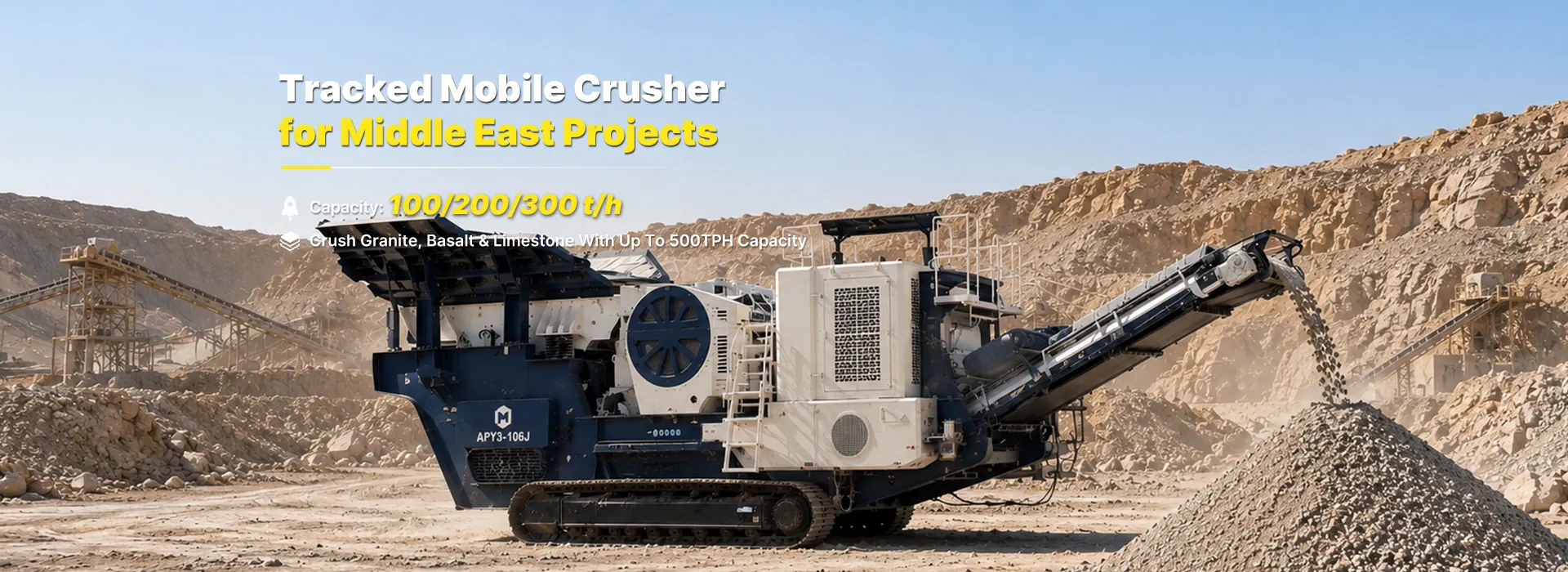 mobile crusher for middle east project