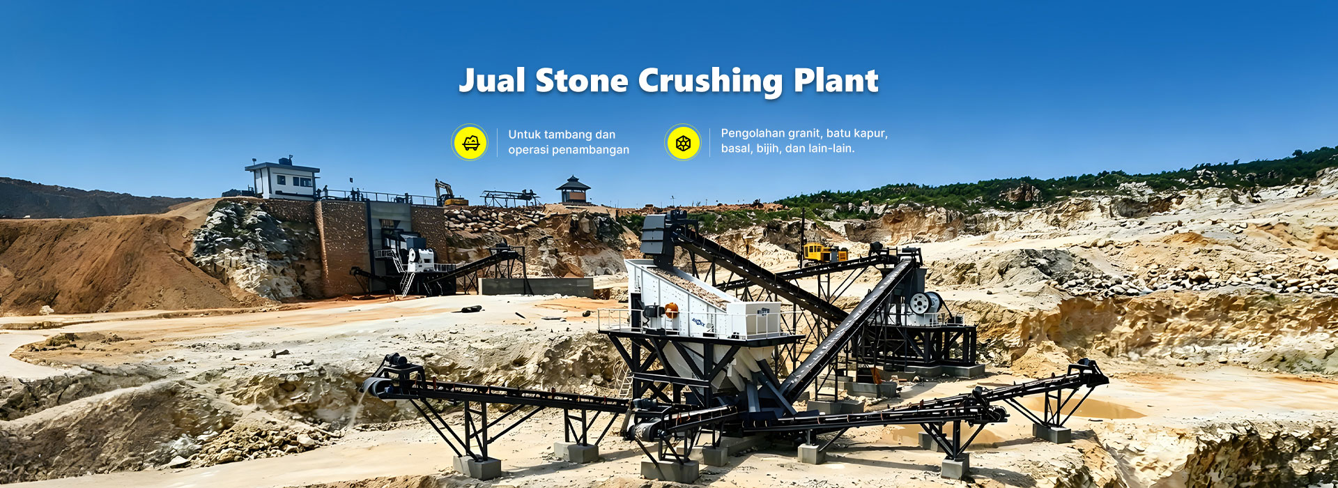 ANDAMINE 200 tph stone crushing plant installed in Indonesia