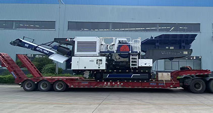 ANDAMINE AJYLcrawler mobile jaw crusher installed in Taiwan China