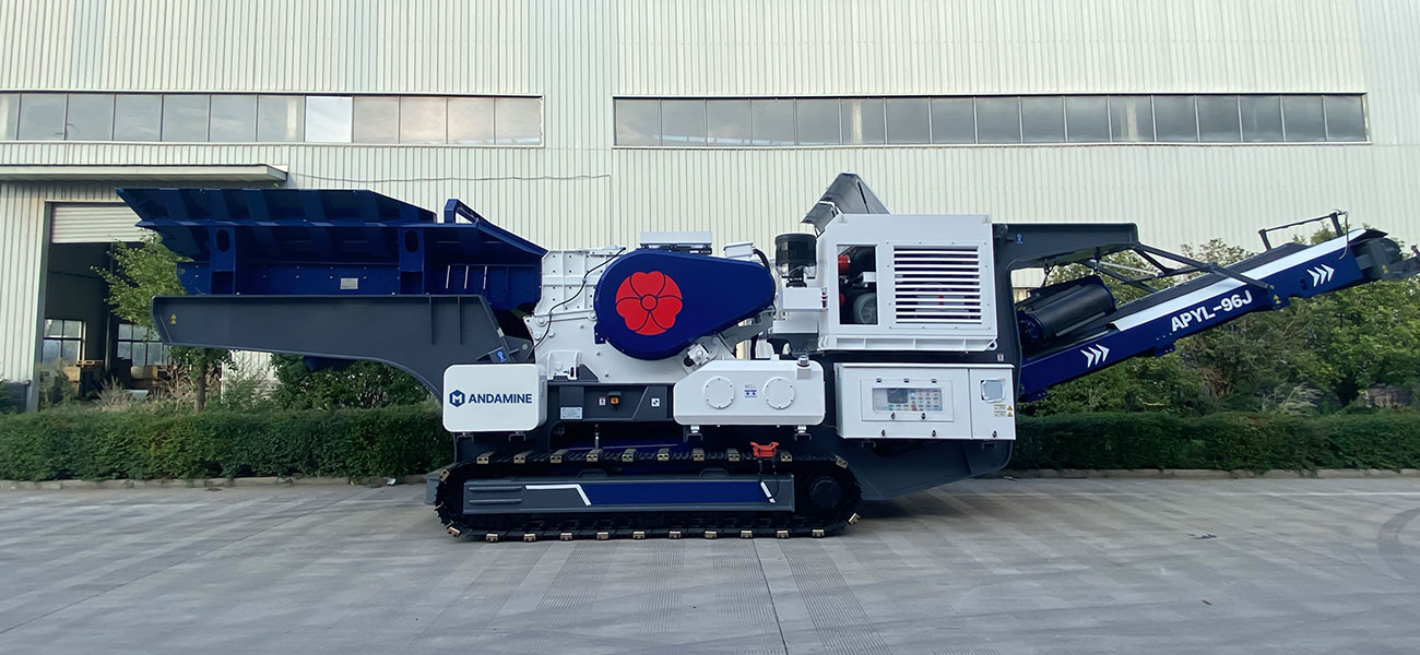 ANDAMINE AJYLcrawler mobile jaw crusher installed in Taiwan China