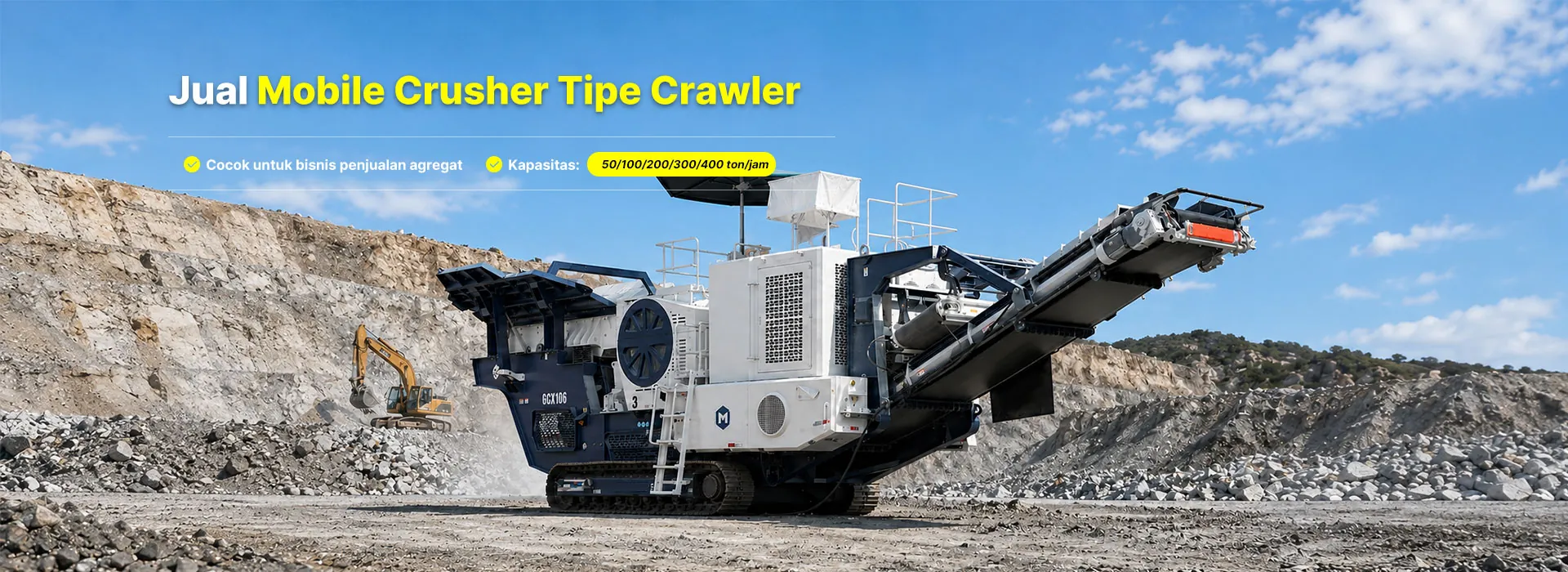 tracked mobile crusher indonesia banner
