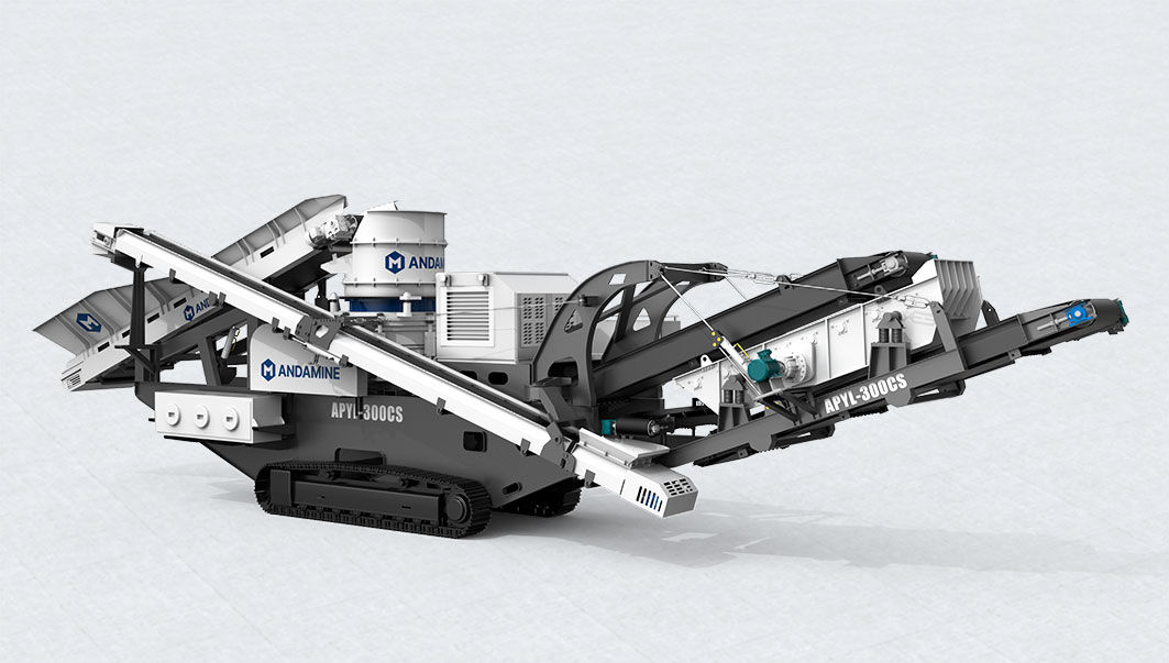 ANDAMINE mobile impact crusher 3d model