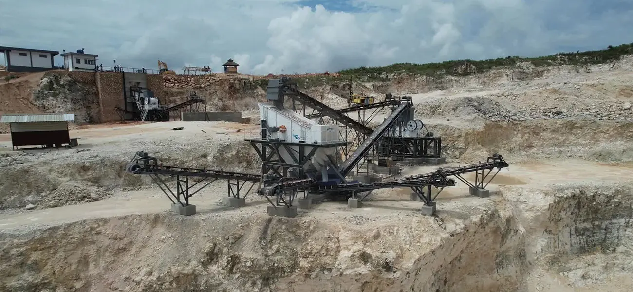 ANDAMINE 200ton per jam stone crushing plant installed in Indonesia