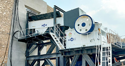 ANDAMINE 200ton per jam stone crushing plant installed in Indonesia